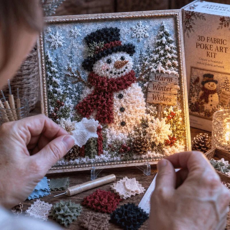 🎄🧵 Create Plush 3D Christmas Fabric Art | No-Needle Craft Kit
