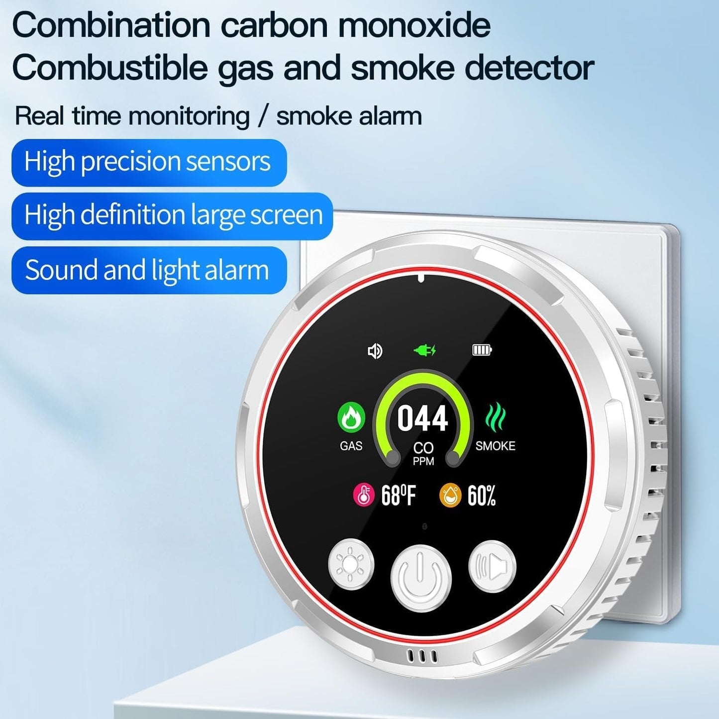 ✨Big Discount Up to 49%🔥Prevent Hidden Dangers: Multi-Function Carbon Monoxide & Smoke Detector for Every Room