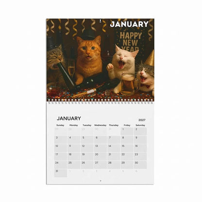 🔥LAST DAY 50% OFF - 🍺🐱Drunk Cats 2027 Calendar