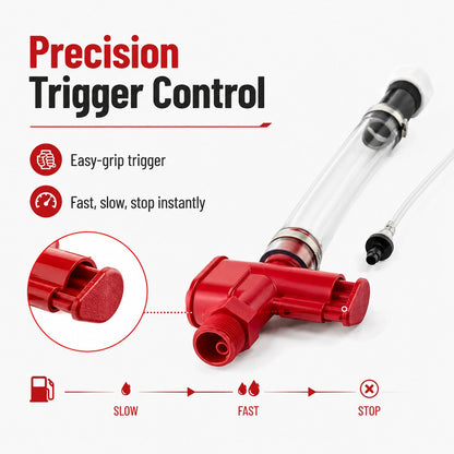 ⛽ High-Flow Trigger Fuel Hose: Spill-Proof Fast-Fill System