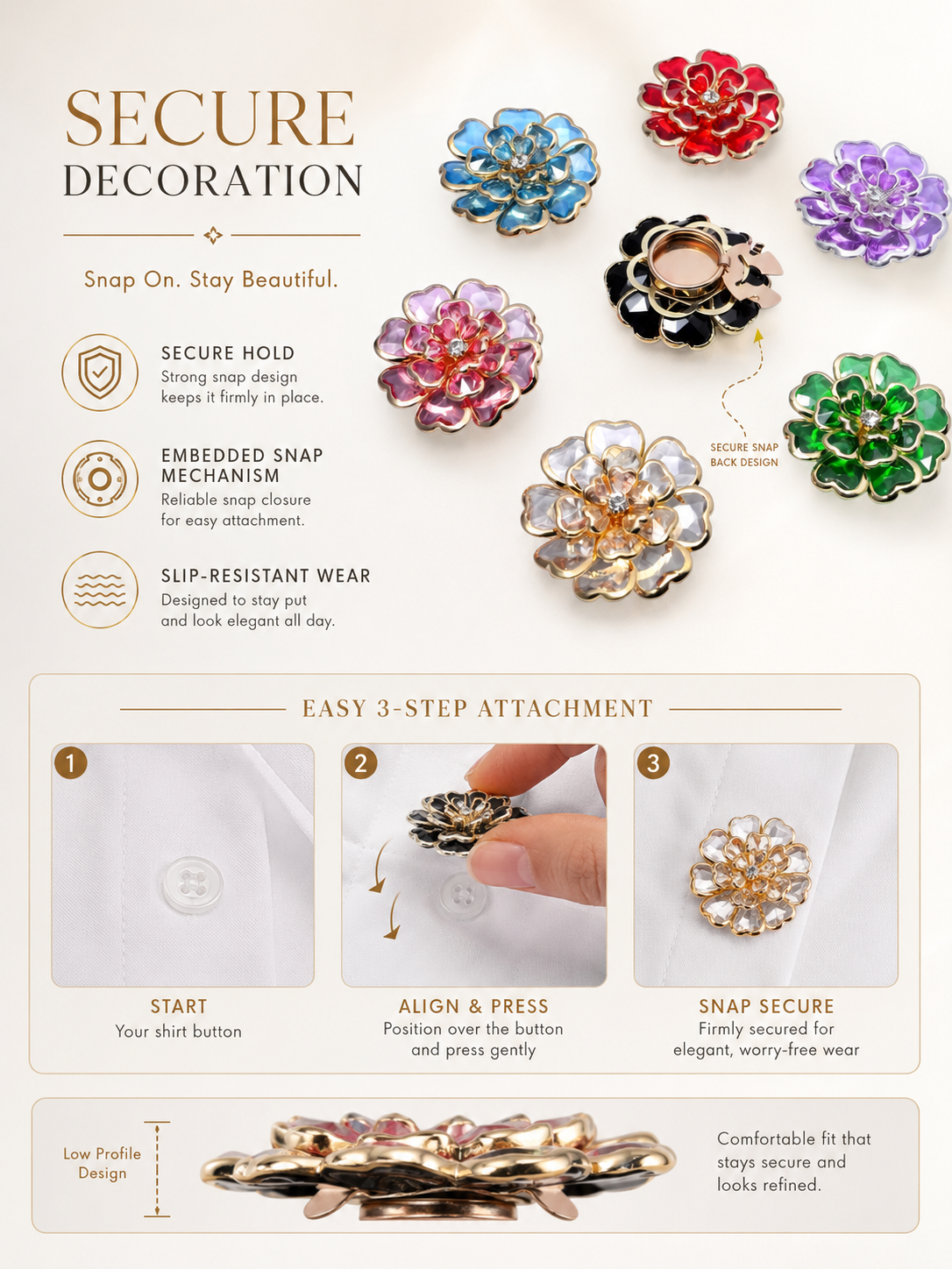 ⚡️Hot Sale｜1K+ Sold Today｜Sparkly Rhinestone Flower Strap