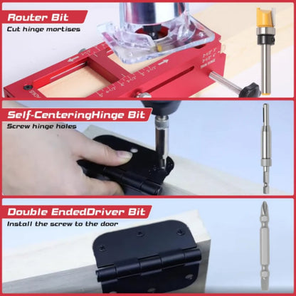 🔥HOT SALE🔥Adjustable Door Hinge Mortise Jig Kit
