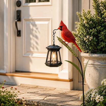 🔥 50% OFF – Cardinal Solar Garden Light 🐦✨ | Lifelike Outdoor Bird Decor