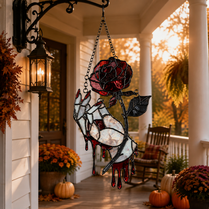 🔥🔥🔥Hand-painted bleeding rose hanging ornament