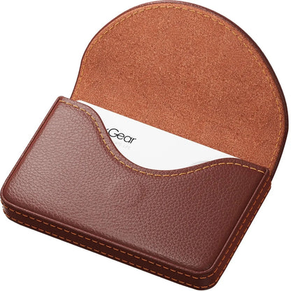 💼 PU Leather Business Card Holder – Slim Magnetic Name Card Case