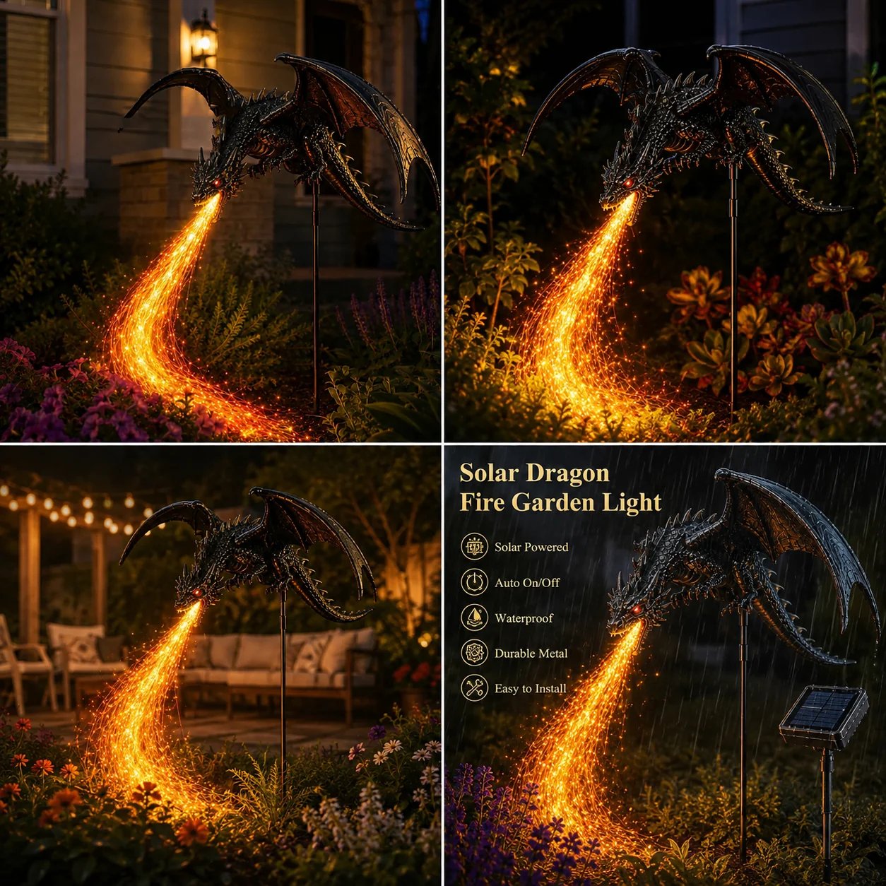 🔥Solar Dragon Fire Garden Light
