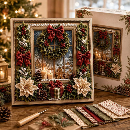 🎁🎅3D Christmas Fabric Poke Art Kit
