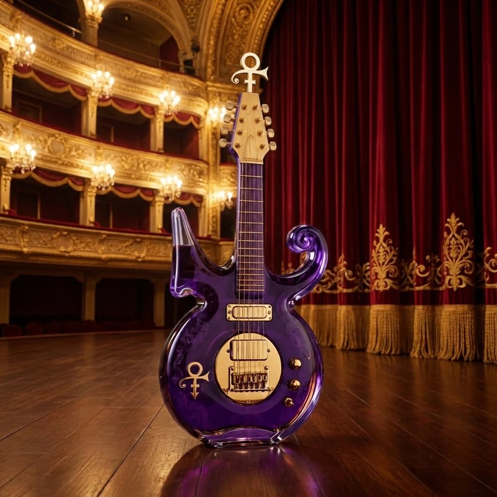 🔥Last Day 49% OFF🔥 - Purple Music Legend Guitar-Shaped Commemorative Whiskey Bottle