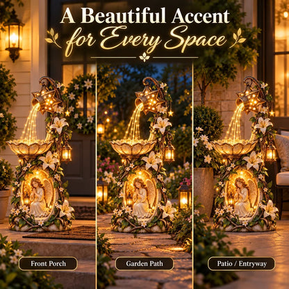 🔥 Last Day 49% Off👼✨ Angel Starlight Garden Fountain™ – Faith-inspired Lighted Outdoor Decor