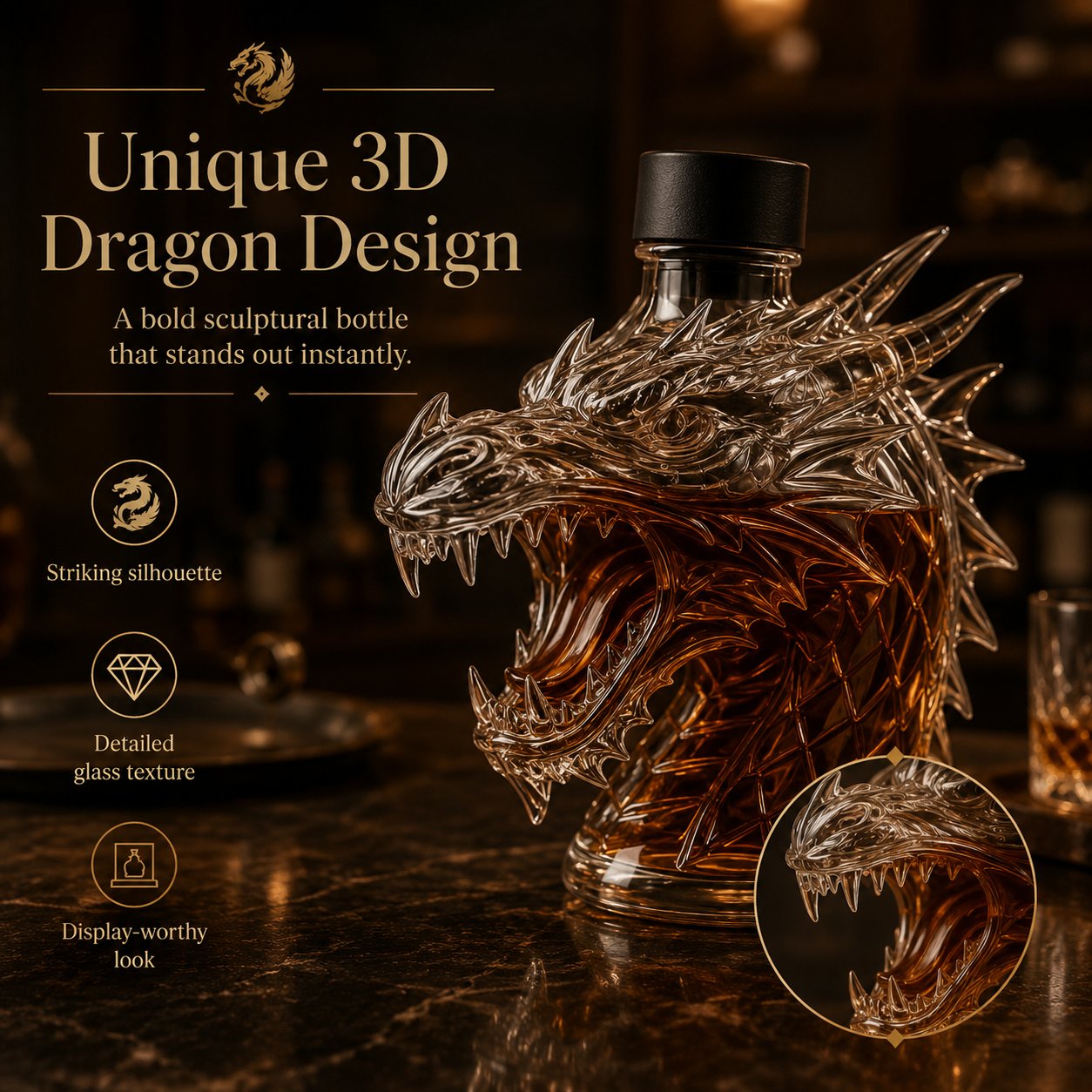 Dragon Head Whiskey Decanter🥃