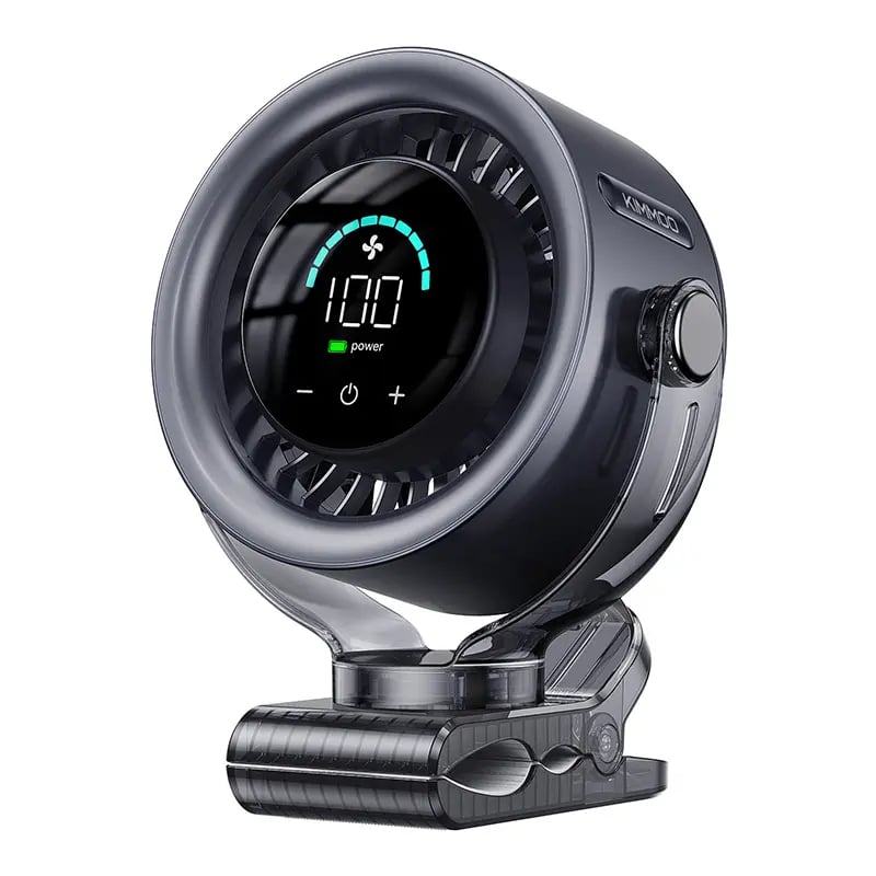 🌪️ Precision Cooling: 3000mAh Portable 360° Desk & Stroller Turbo Fan