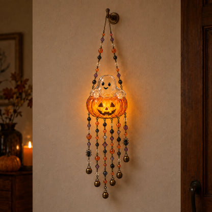 Lighted Halloween Beaded Wind Chime Collection – Glowing Hanging Décor
