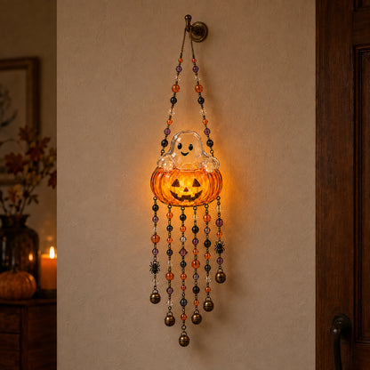 Lighted Halloween Beaded Wind Chime Collection – Glowing Hanging Décor