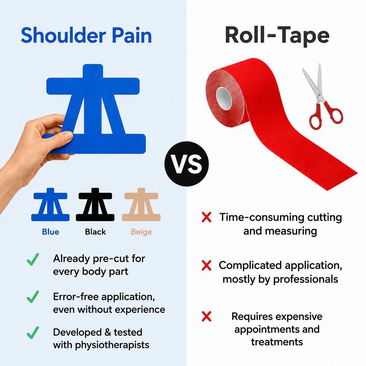 🔥 LAST DAY 50% OFF – FDA-Registered Fast-Acting Shoulder & Knee Pain Relief Tape 💪🏃 Breathable & Sweatproof • Latex-Free🛡
