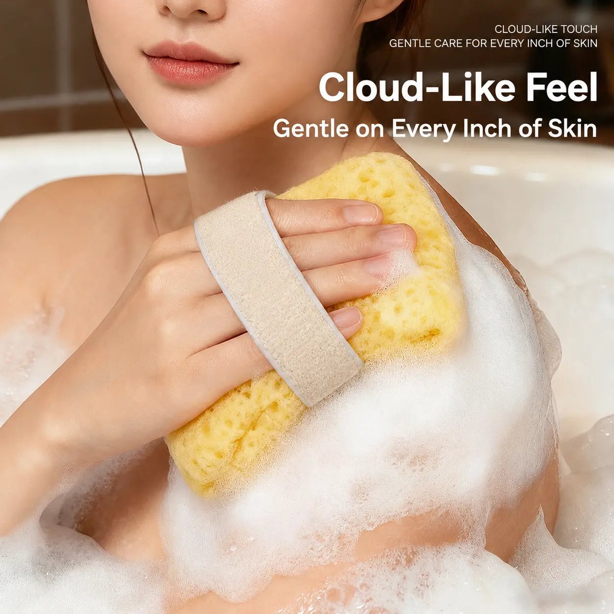 Soft Bath Sponge with Soap Pocket