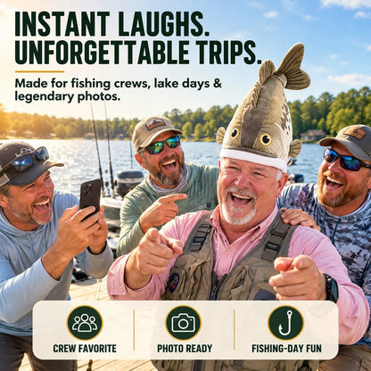 🔥Last day 70% OFF🐟 Funny 3D Fish Hat — Funny Fishing Gift for Anglers, Lake Days & Parties