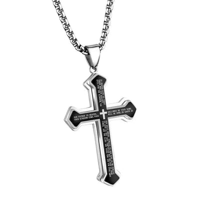 Men’s Engraved Cross Necklace – Timeless Style with a Meaningful Message