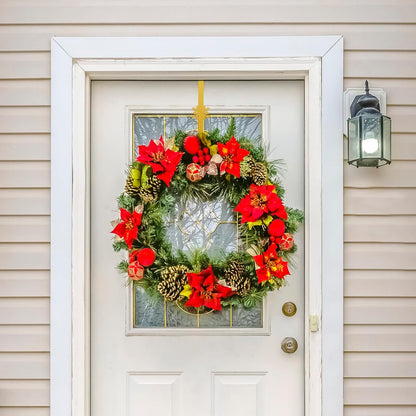 🎄 Metal Over The Door Wreath Hanger | Christmas Snowflake Tree Star Decor Hook🎅