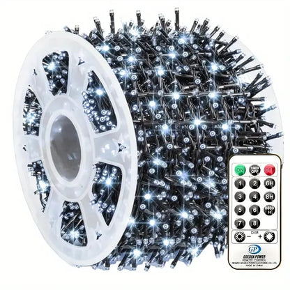 ✨ Perfect for Festive Decorations ✨300LED 98FT Christmas Light String with 8 Modes Timer & Remote Control