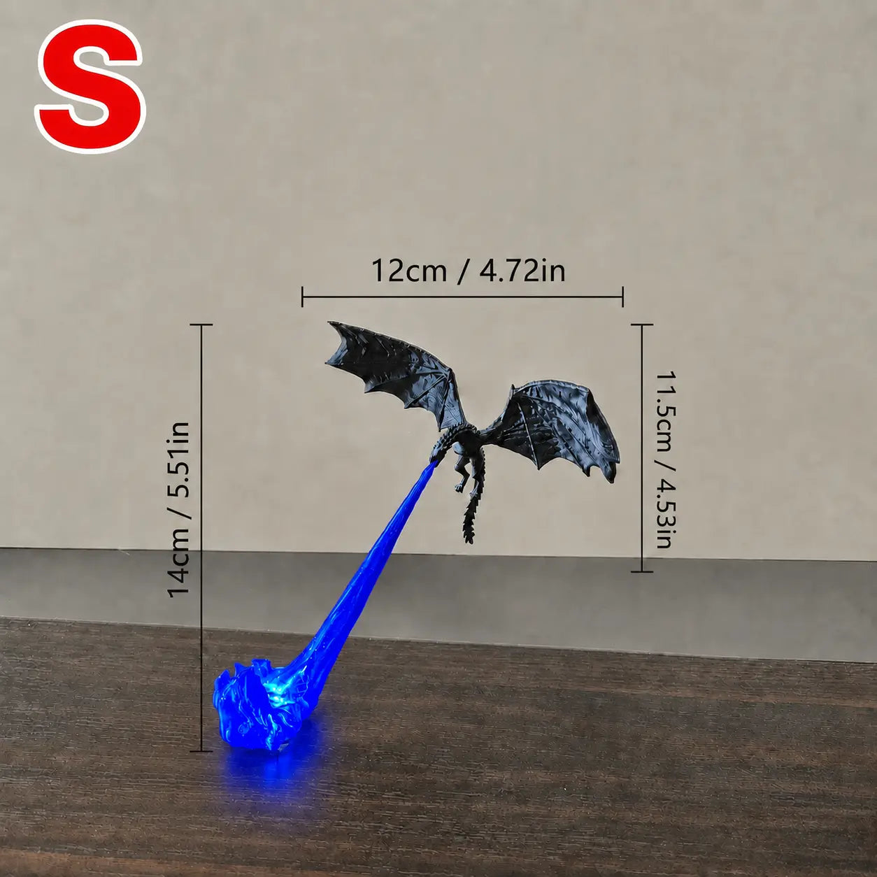 🔥 HOT SALE 🐉| 3D Fire-Breathing Dragon LED Display – Fantasy Bookshelf Decor with Glowing Flame