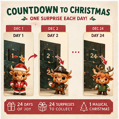 🐂🎁2026 Highland Cow Advent Calendar | Every Day Brings New Surprises(📦Buy 2 Free Shipping)