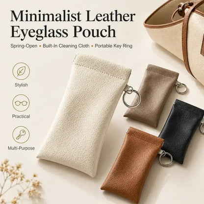 🏆75K+ SOLD!🕶️Soft PU Leather Sunglasses Pouch Elastic Opening Eyeglasses Bag