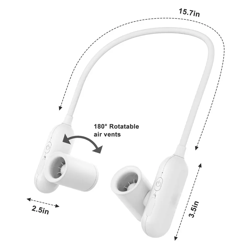 360° Freely Bendable Adjustment 🧴Dual Cooling Fan