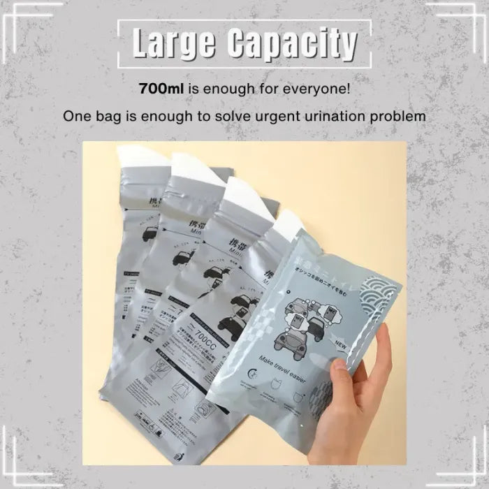 🚽 700ml Large Capacity Emergency Urine Bags | Portable Leakproof Disposable Pee Solution