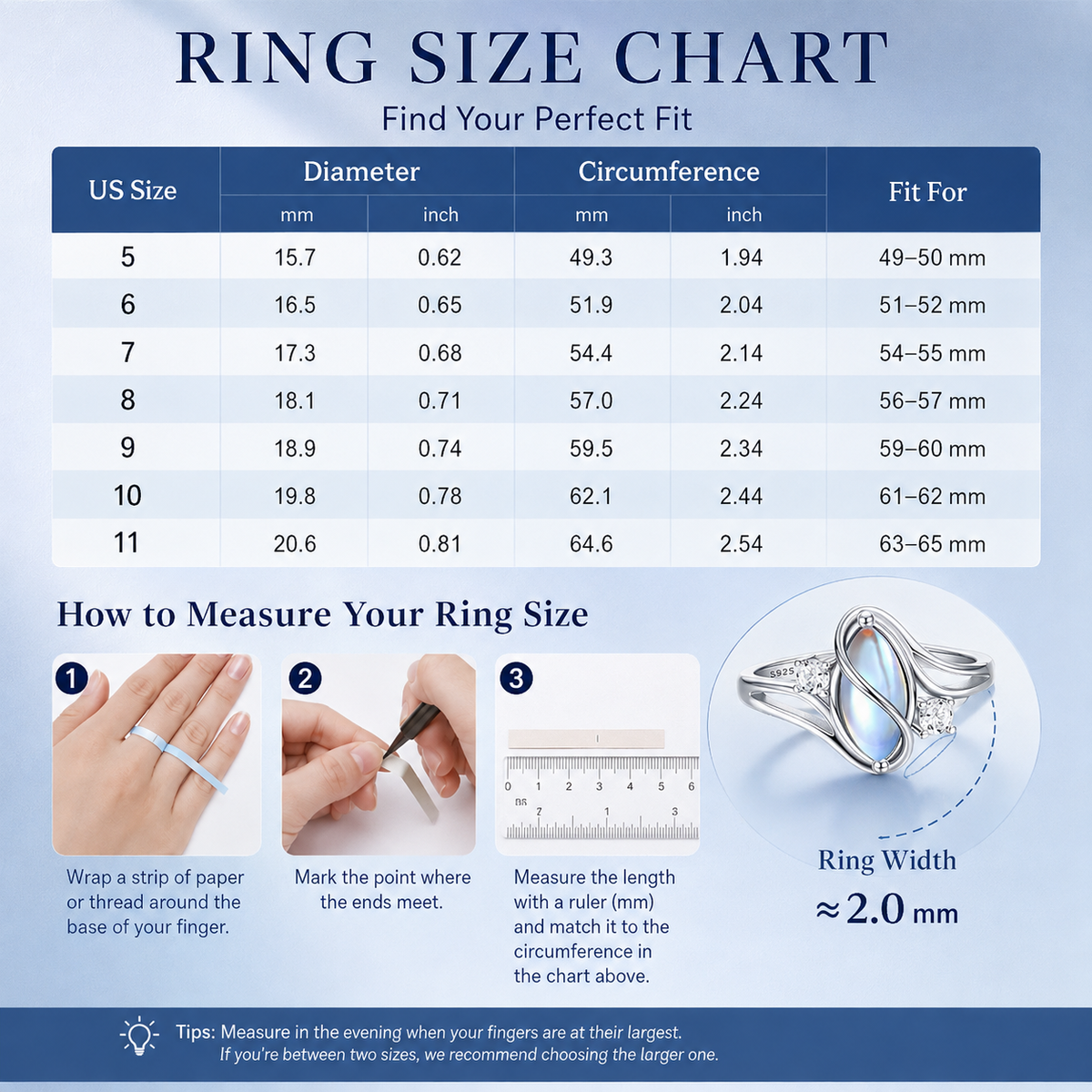 💍 Rainbow Moonstone Ring