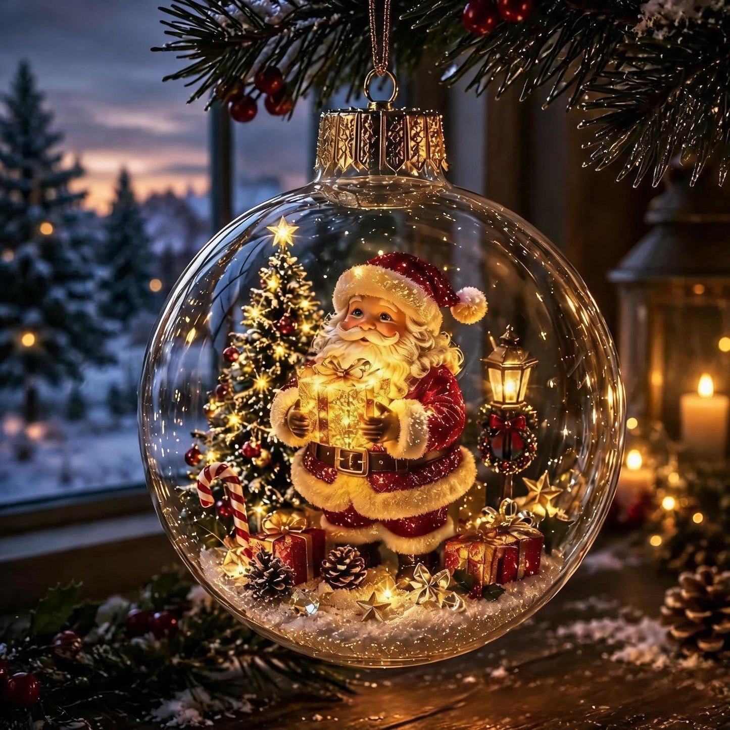 Glowing Christmas Diorama Ornament