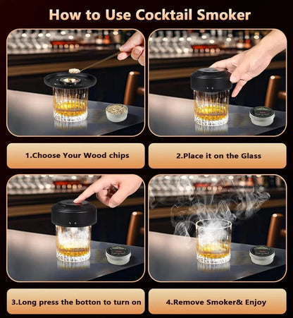 🌟2026 New Electric Whiskey Smoker Kit with 6 Wood Chips