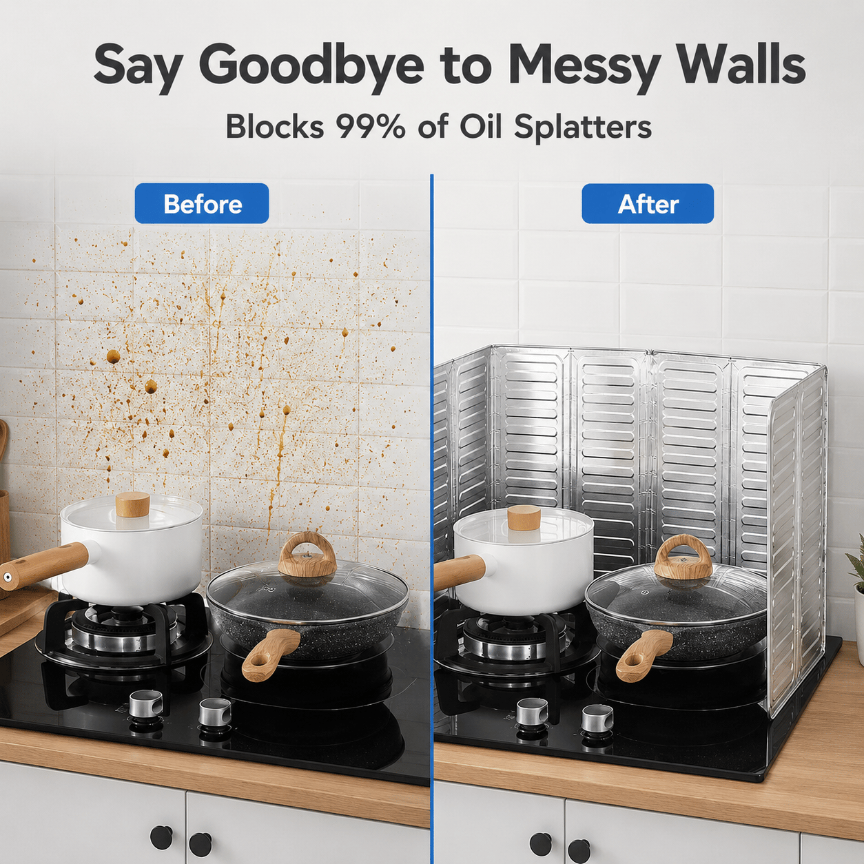 🎁Last Day Promotion 49% OFF🔥2-Pack Foldable Oil Proof Splatter Shield