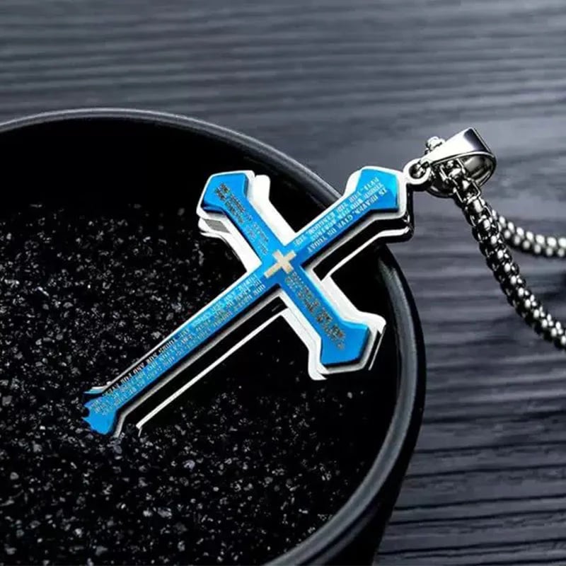 Men’s Engraved Cross Necklace – Timeless Style with a Meaningful Message