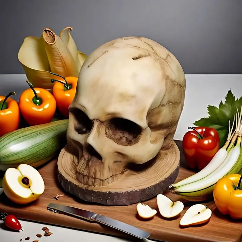 🏆 Best seller - ☠️Gothic Skull Knife Holder✨