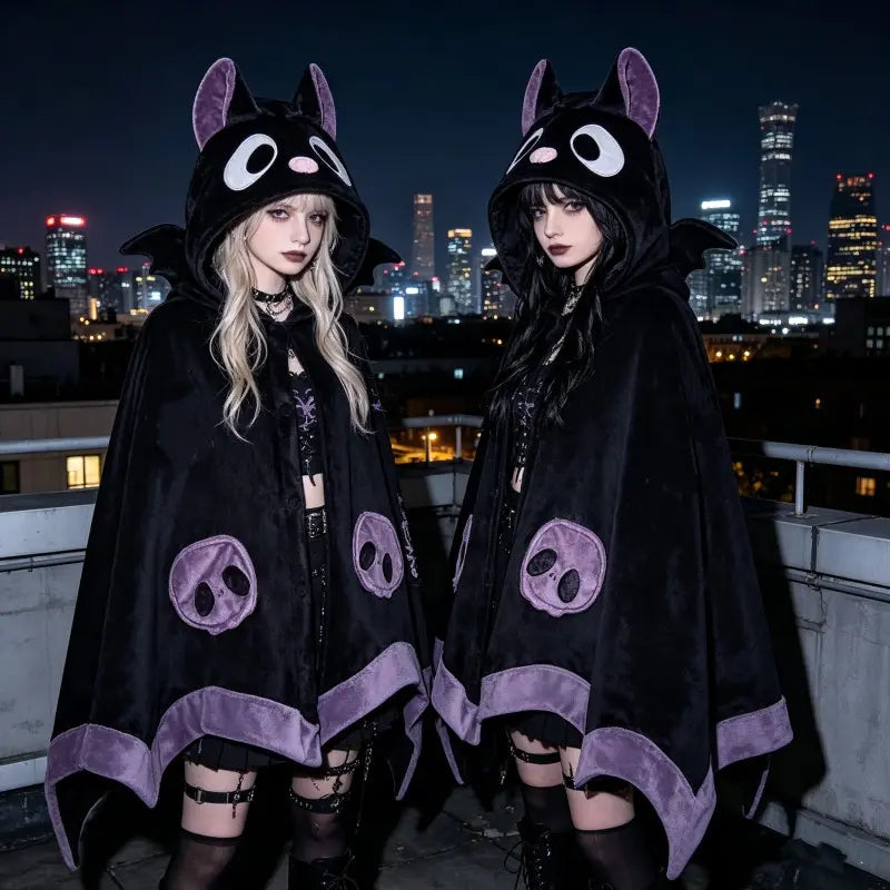 🎁【summerween】1pc Unisex Wearable Blanket Bat  Hooded Cape