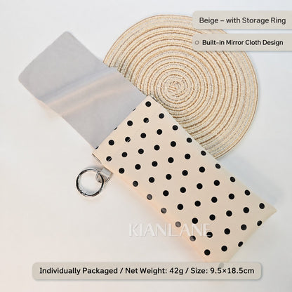 🏆75K+ SOLD!🕶️Soft PU Leather Sunglasses Pouch Elastic Opening Eyeglasses Bag