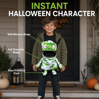 🧟🍬Hands-Free Musical Animated Mummy Children's Halloween Trick orTreat Bag with Wide-Open Mouth