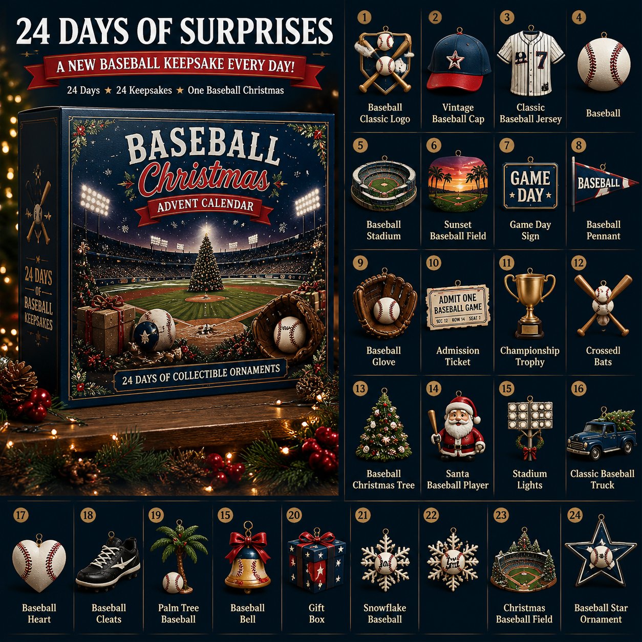 ⚾️Baseball Christmas Advent Calendar