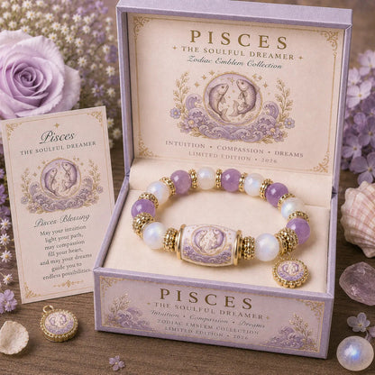🔥🔥Limited Edition💫 12 Zodiac Bracelet – Natural Chalcedony, Your Sign, Your Energy