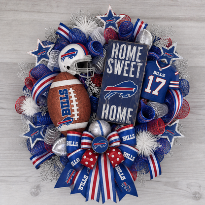 🏈Football Team Handcrafted Wreath for Game-Day Front Door Decor