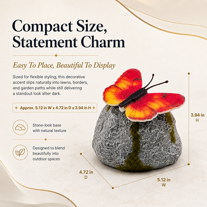 🔥2026 Hot sale🦋Illuminated Butterfly Stone Garden Light