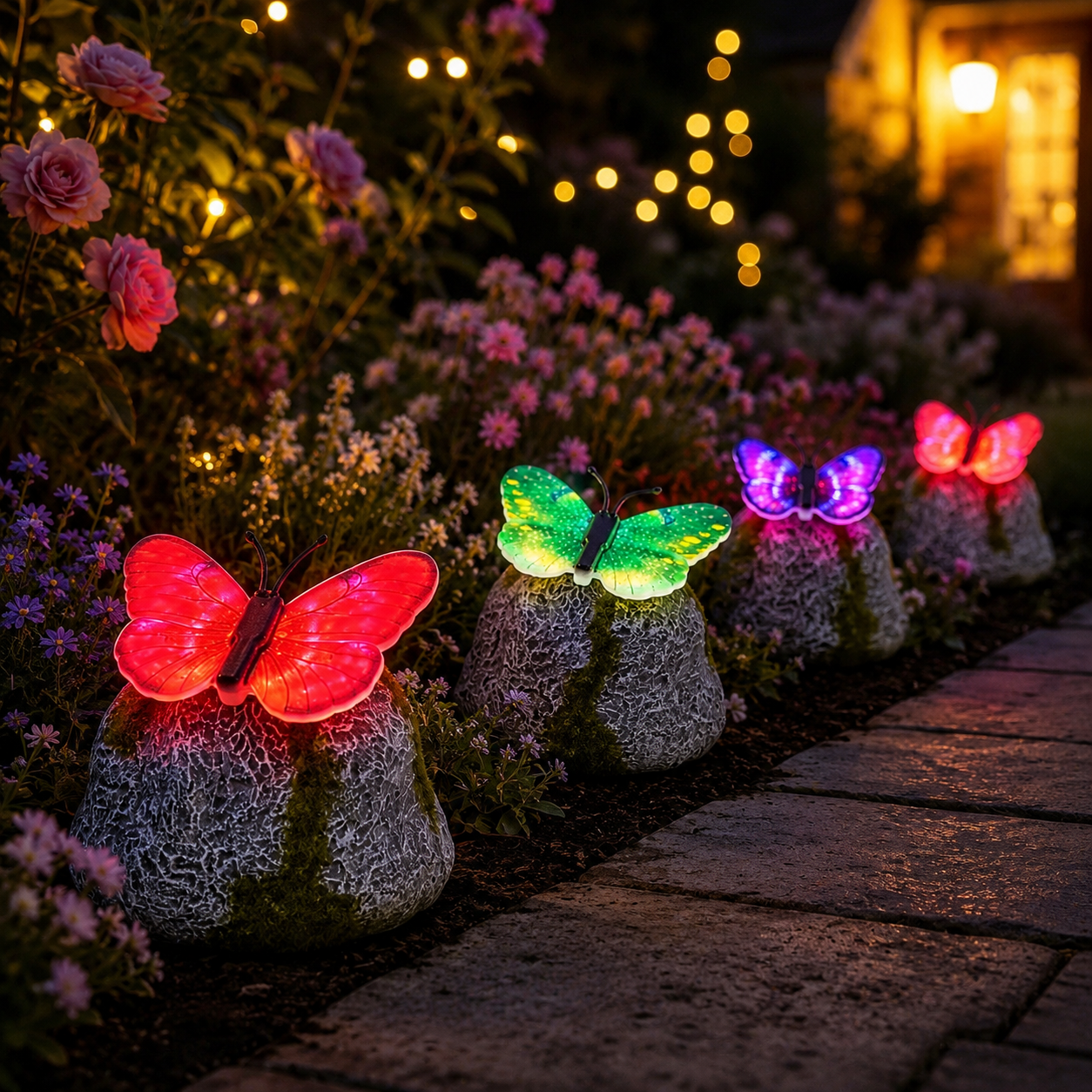 🔥2026 Hot sale🦋Illuminated Butterfly Stone Garden Light