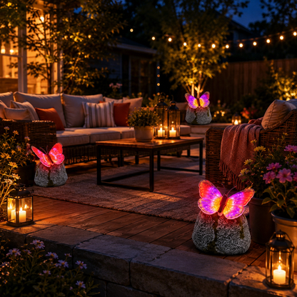 🔥2026 Hot sale🦋Illuminated Butterfly Stone Garden Light