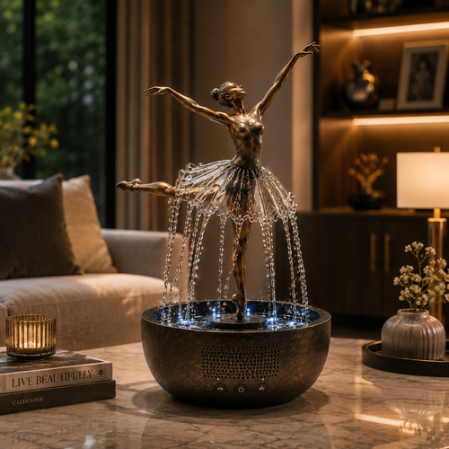 Cyrarise ™🎁Elegant Ballerina Waterfall Fountain Lamp
