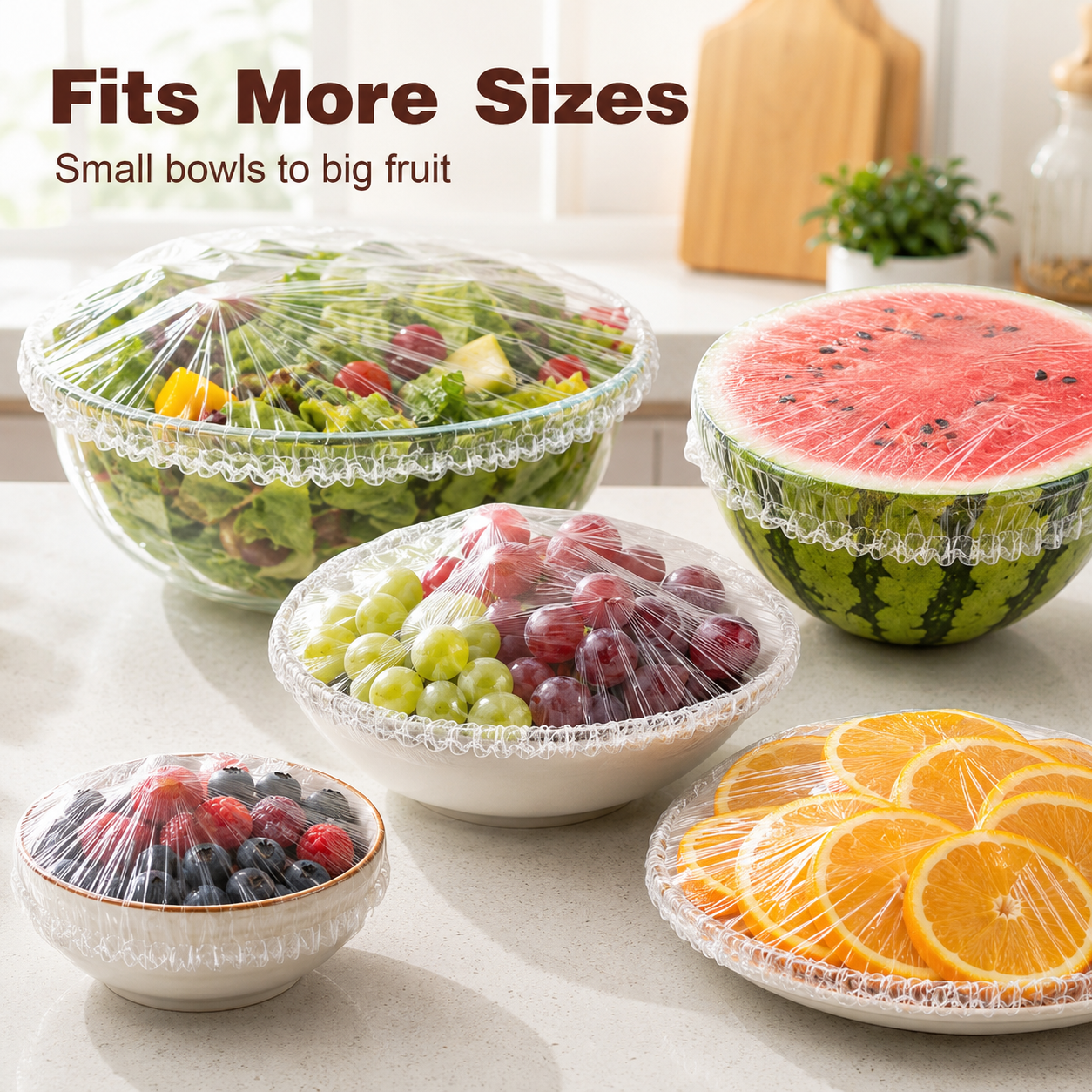 🔥100PCS Disposable Stretch Food Covers for Bowls & Plates