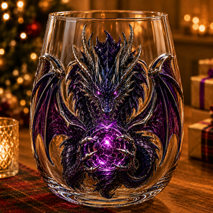 🔥HOT SALE 49% OFF🐉 3D Mythic Dragon Glass Art Cup | Luxury Raised Fantasy Glassware for Whiskey✨