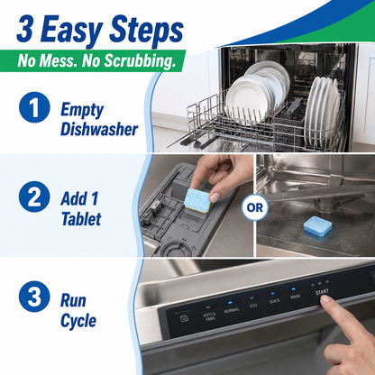 💦 Dishwasher Cleaner Tablets — Deep Clean Made Easy🛒