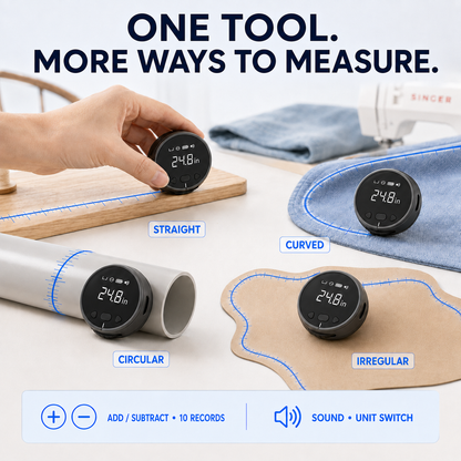 📏 8-in-1 Digital Rolling Tape Measure for Curves, Straight Lines & Irregular Surfaces ✨
