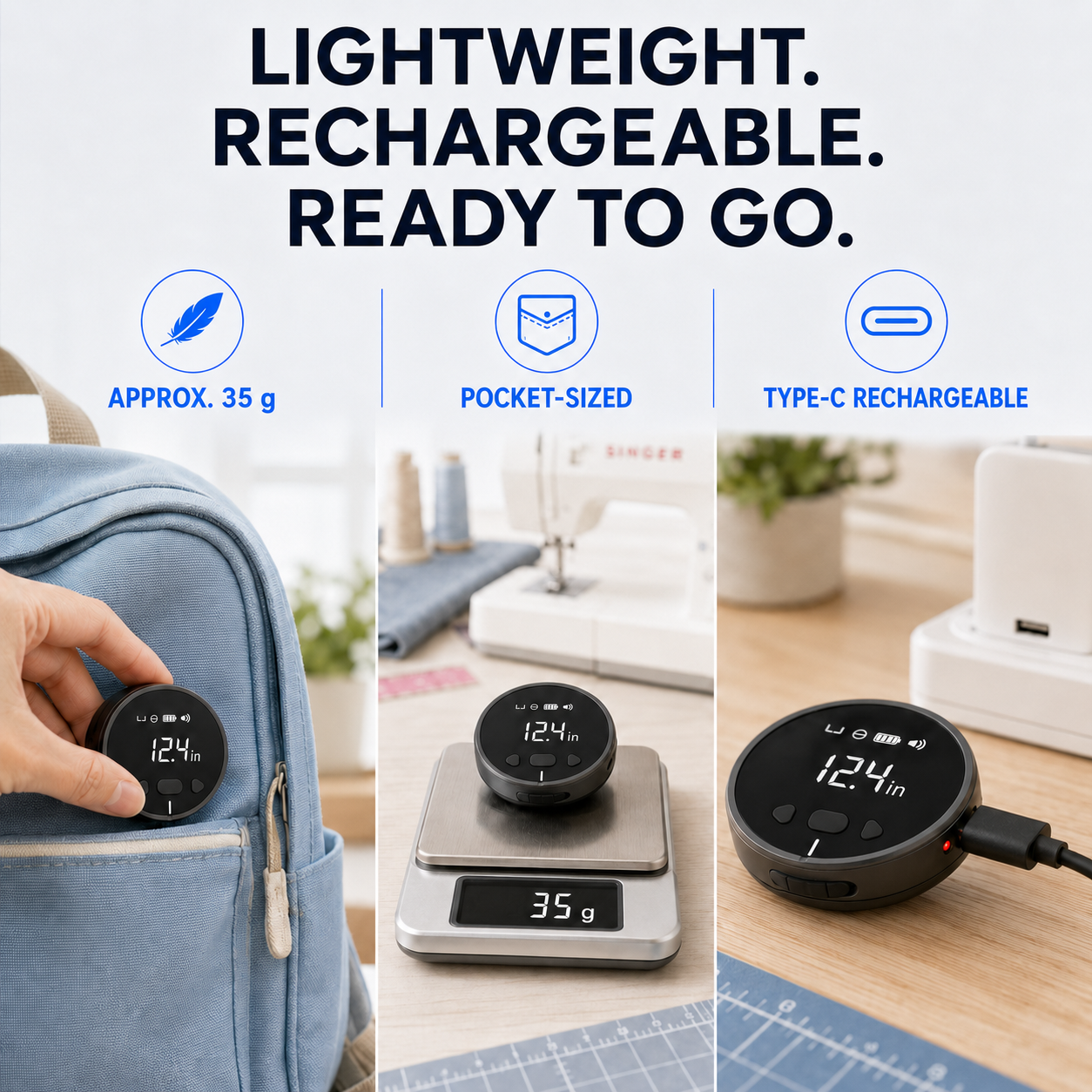 📏 8-in-1 Digital Rolling Tape Measure for Curves, Straight Lines & Irregular Surfaces ✨