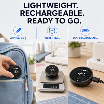 📏 8-in-1 Digital Rolling Tape Measure for Curves, Straight Lines & Irregular Surfaces ✨